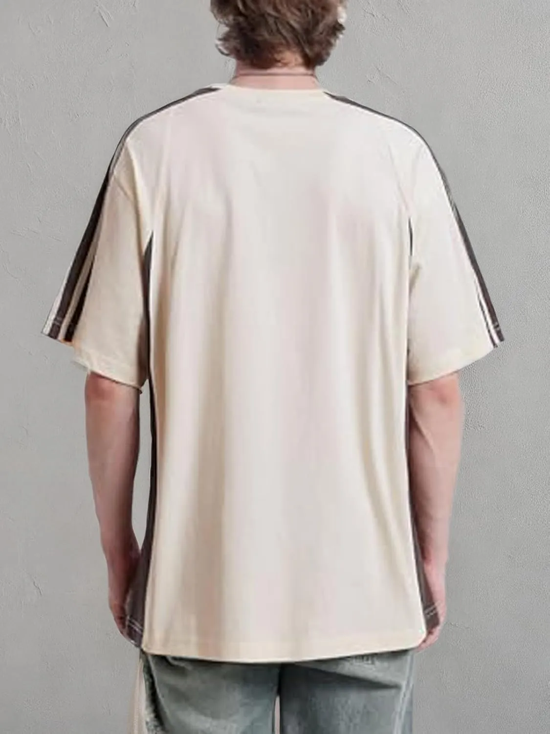 Aelfric Eden Oversized Graphic Tees Men Contrast Color Speedway Racing Tee Unisex Streetwear Tshirt Patchwork Polo Tee