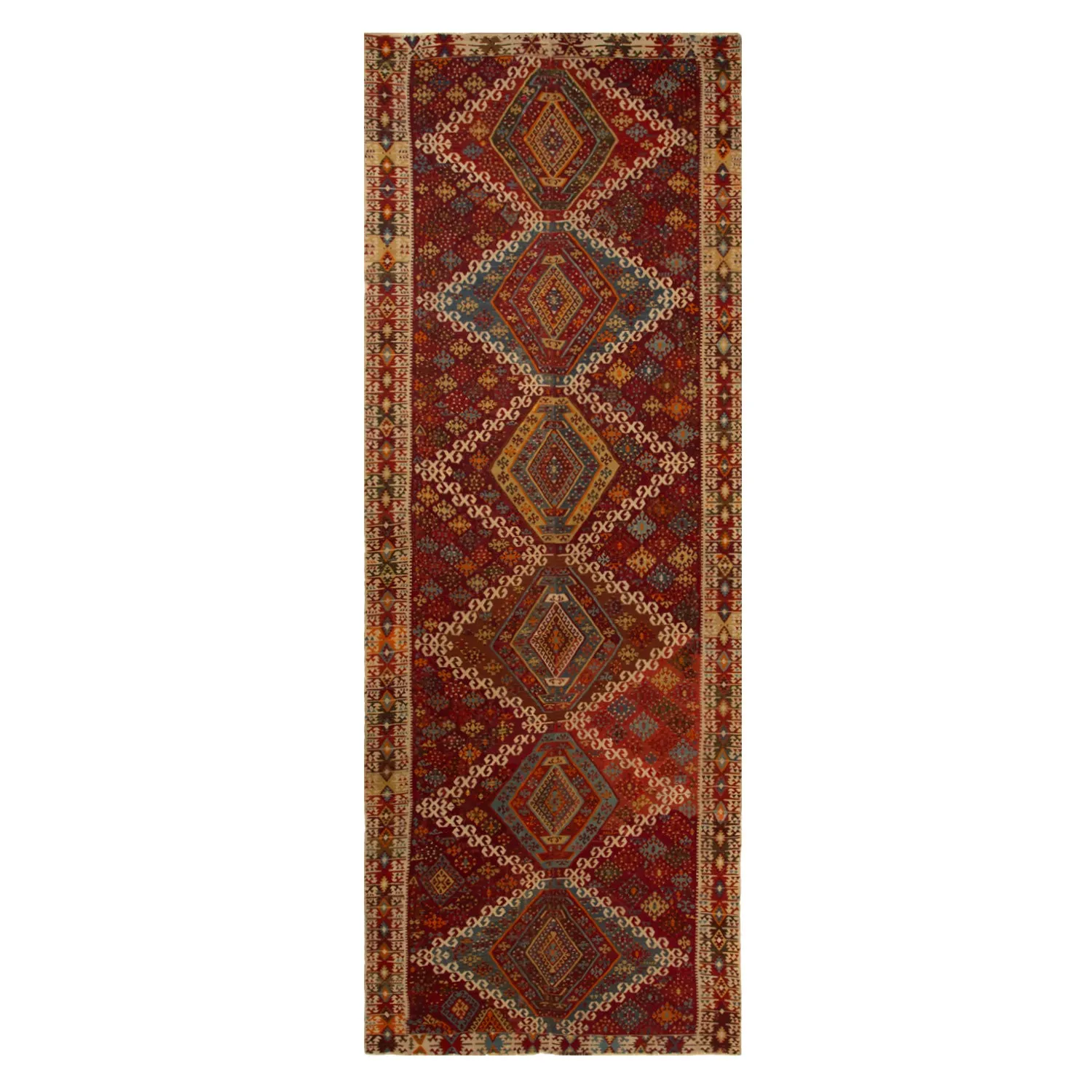 Antique Turkish Kilim- 7'2"x19'8"