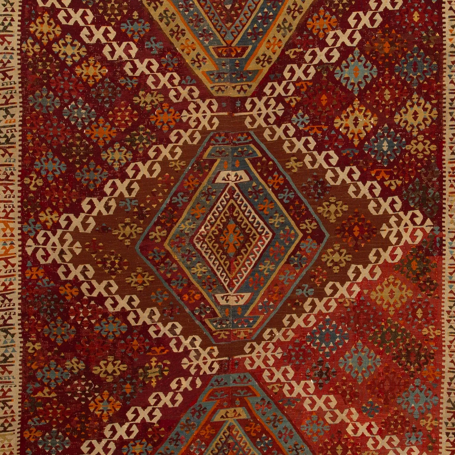 Antique Turkish Kilim- 7'2"x19'8"