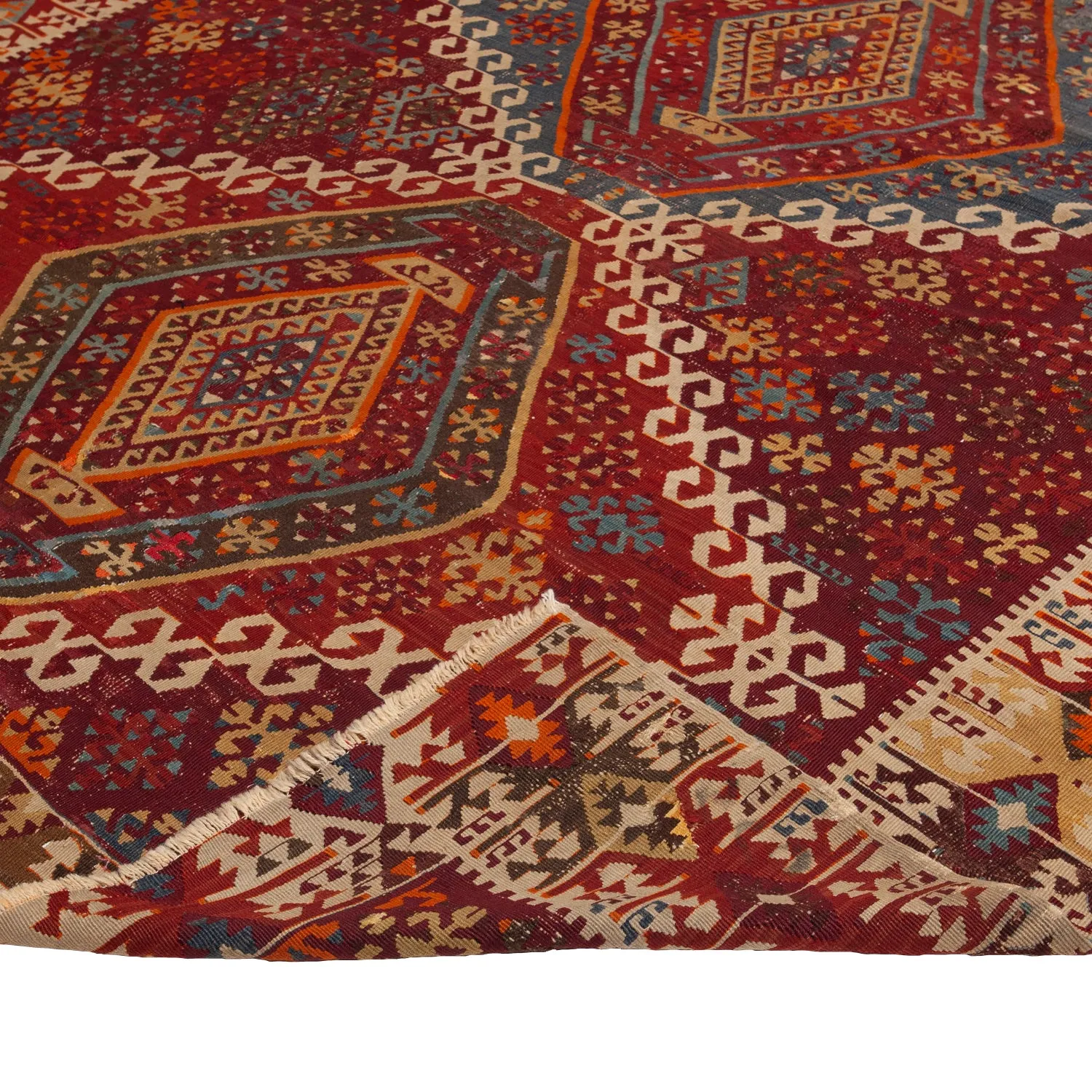 Antique Turkish Kilim- 7'2"x19'8"