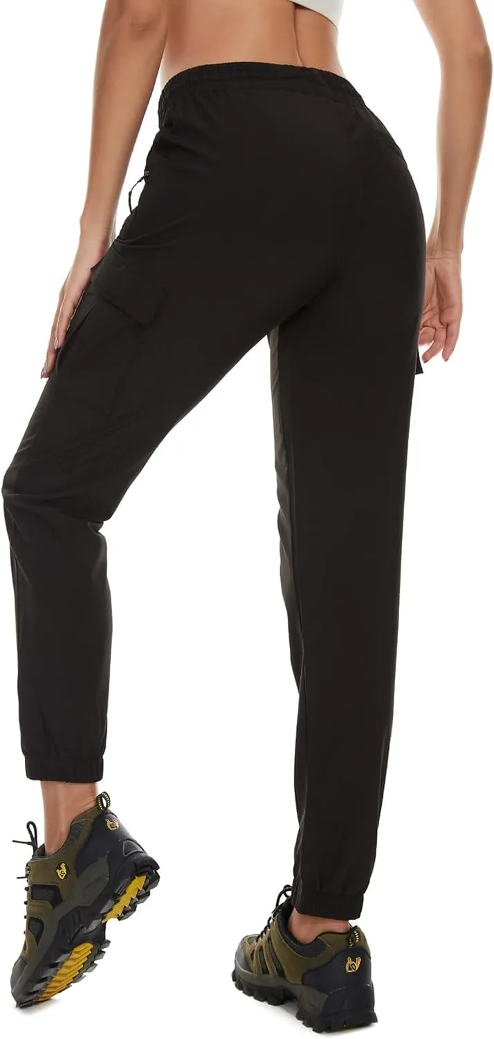 Arunlluta Hiking Pants Women Lightweight Cargo Pants Quick Dry Joggers for Women with Pockets Water-Resistant Travel Pants
