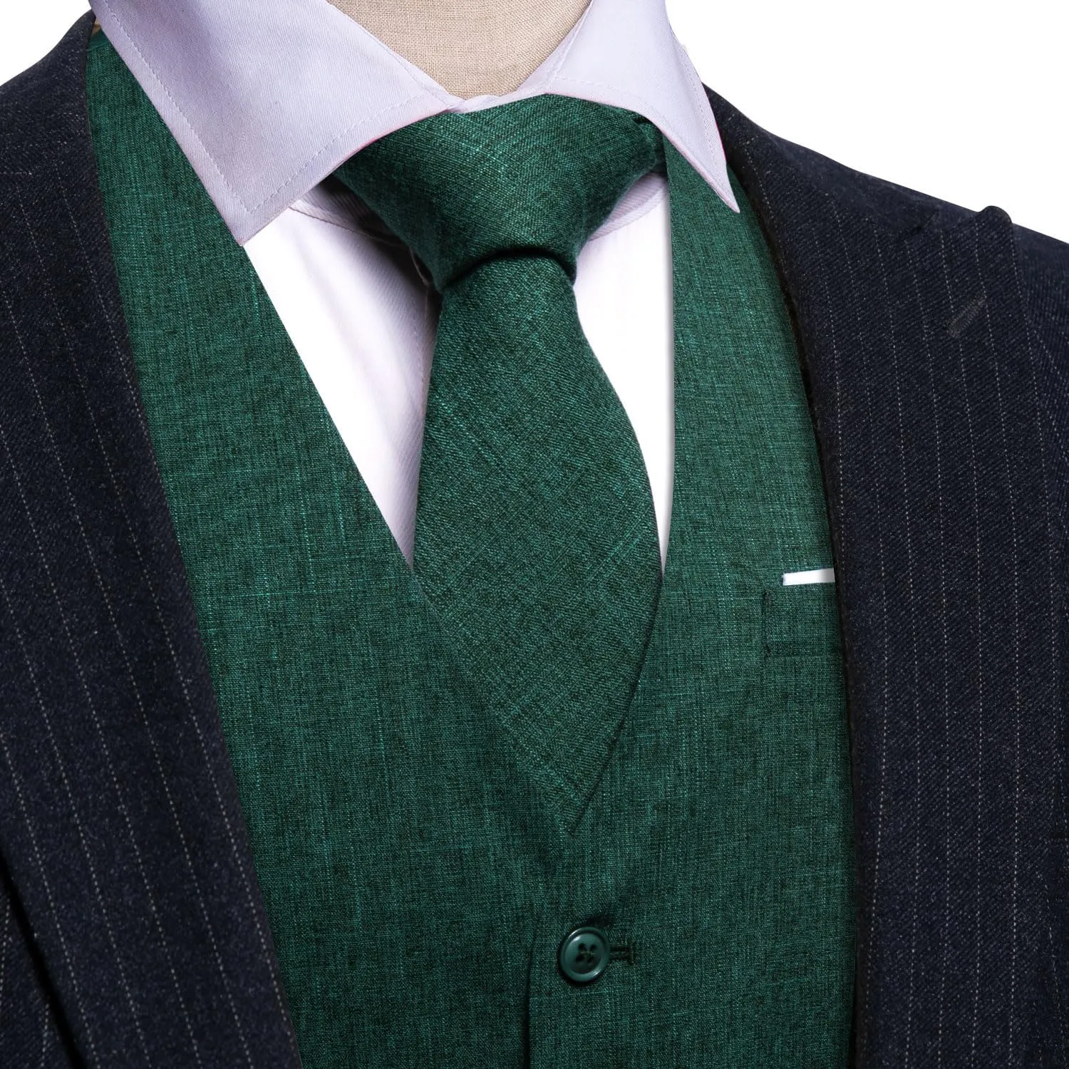 Barry.Wang Mens Plaid Suit Waistcoat Wool Blend Tailored Collar/V-neck 3 Pocket Check Vest Formal/Leisure