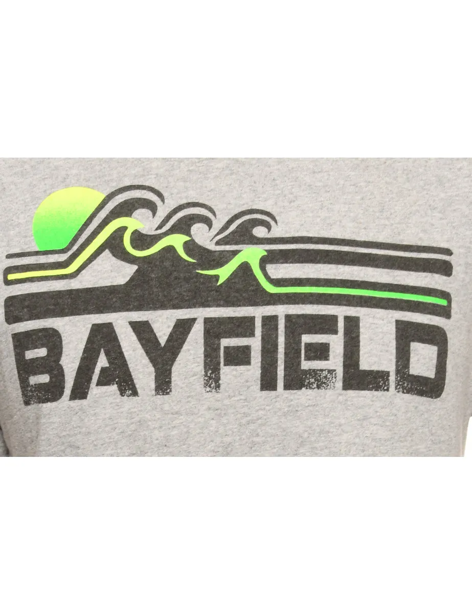 Bayfield Printed Grey T-shirt - L