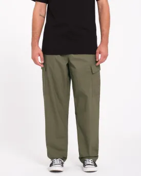 Billow Tapered Elasticated Waist Cargo - WINTERMOSS