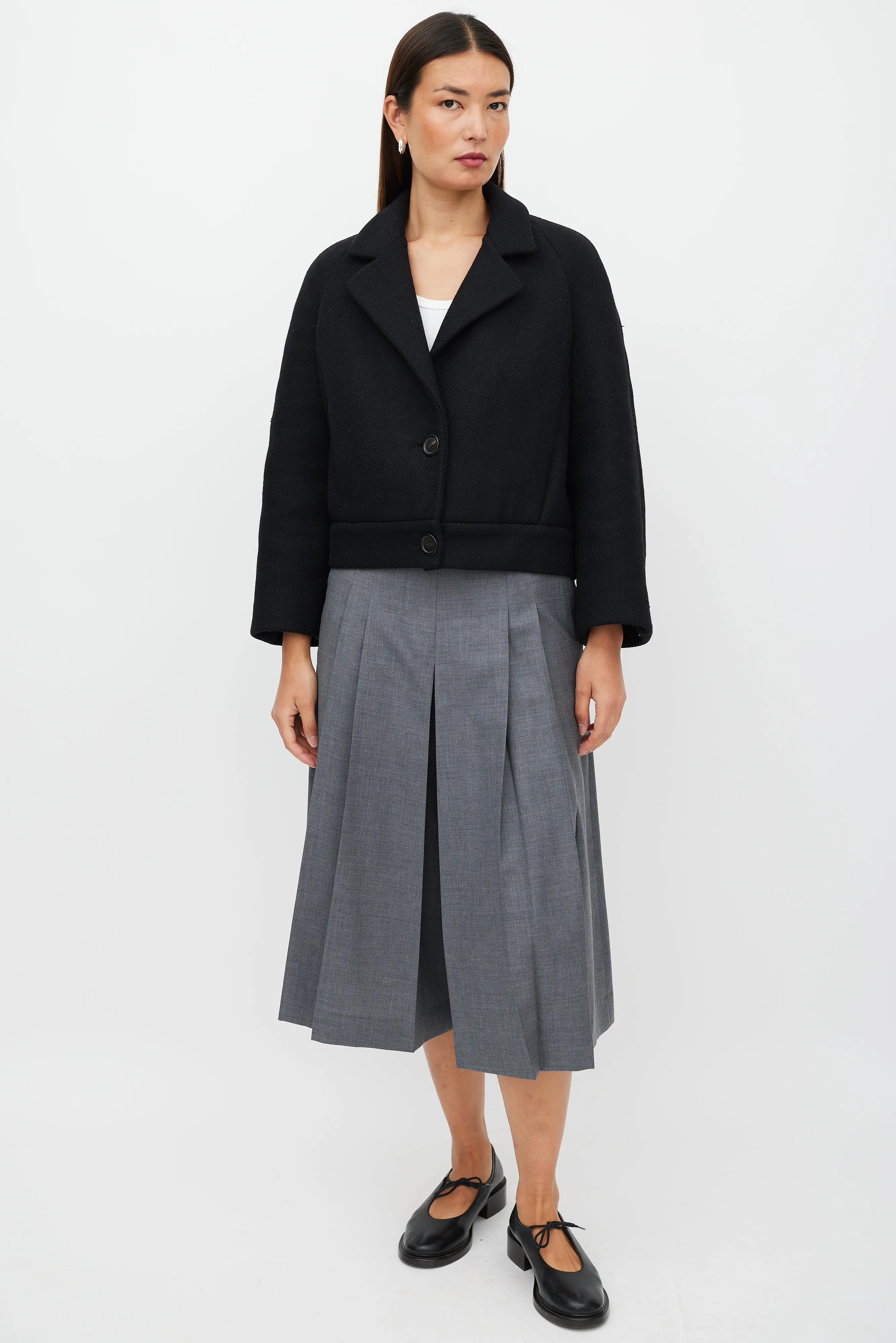 Black Woven Blazer