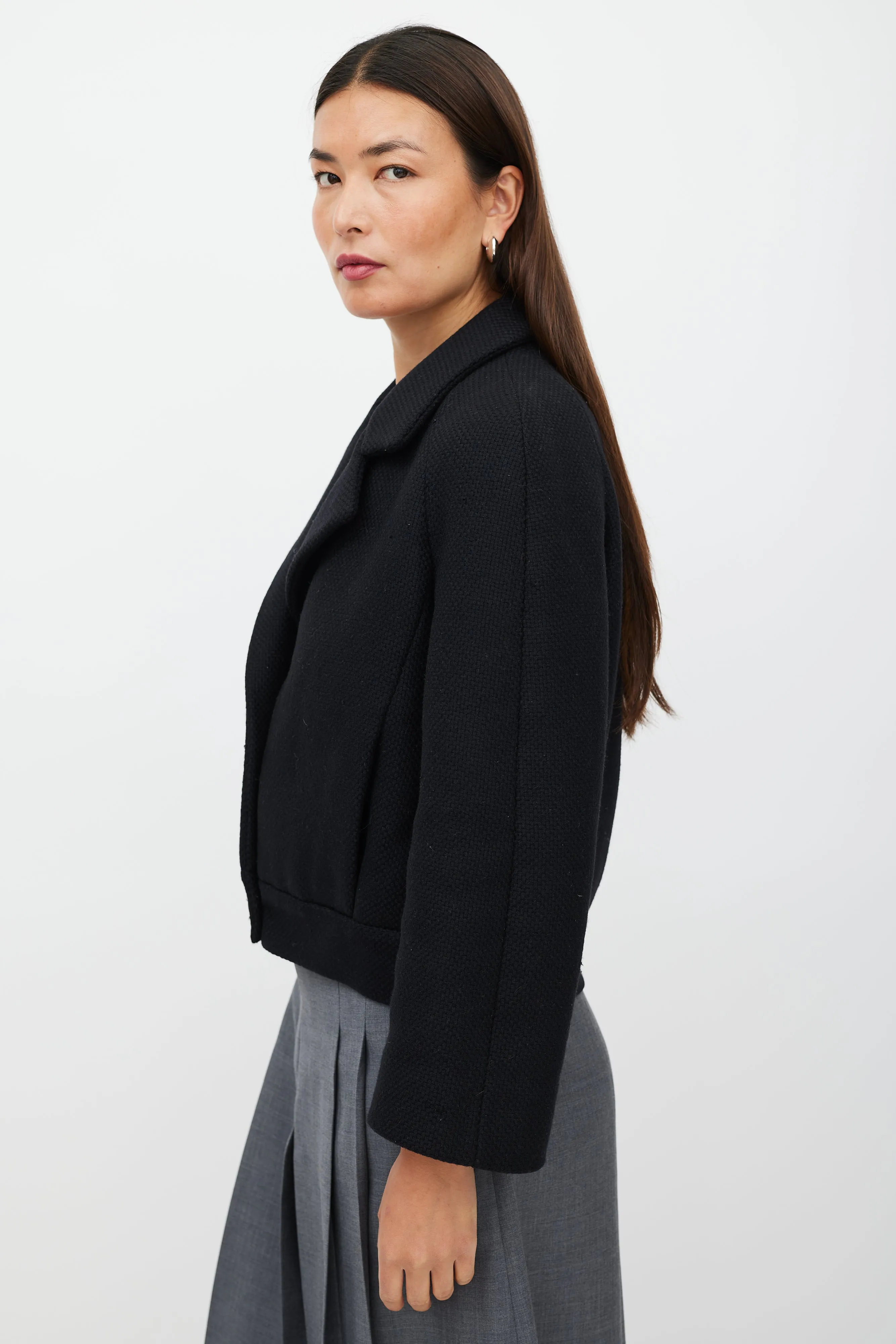 Black Woven Blazer