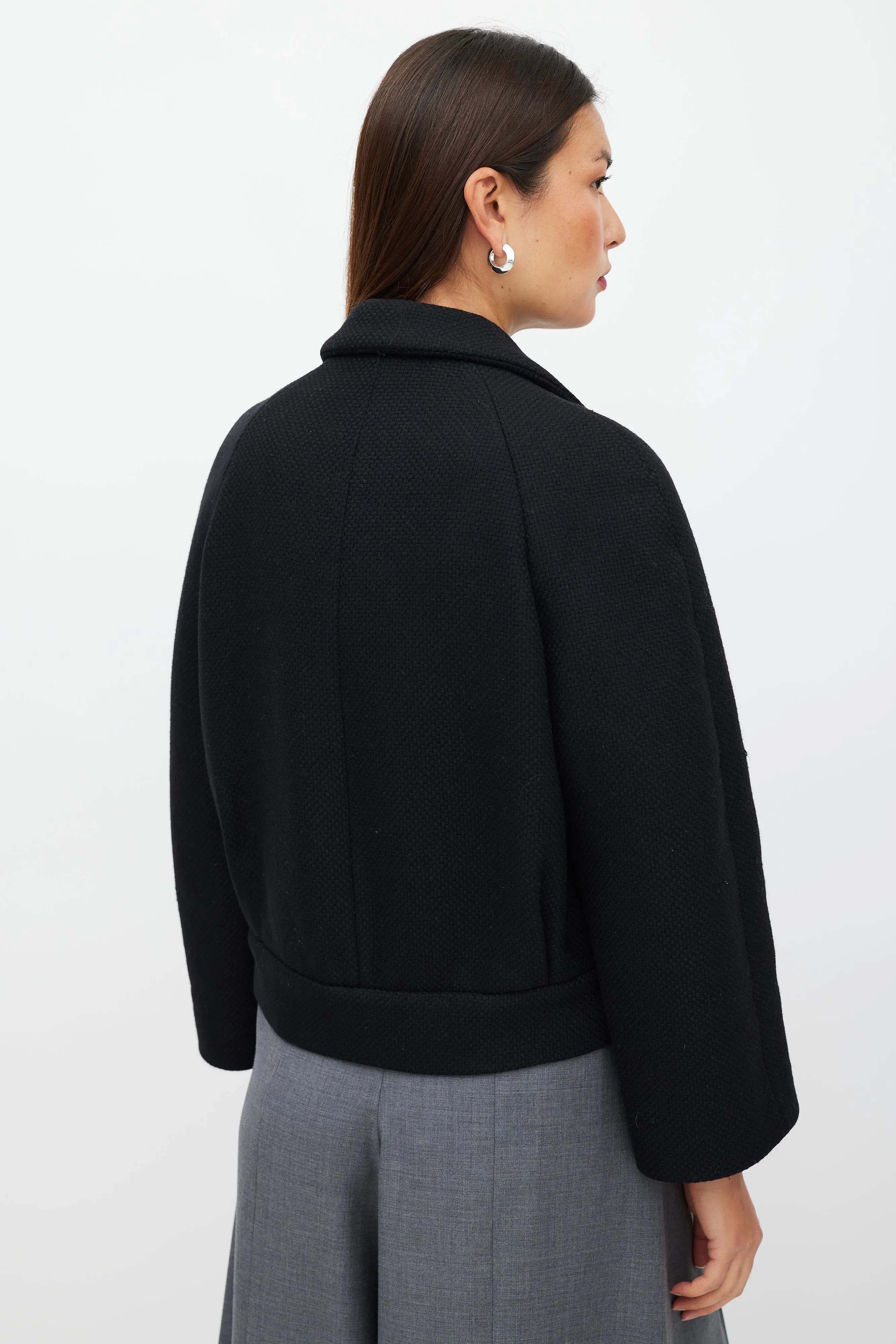 Black Woven Blazer