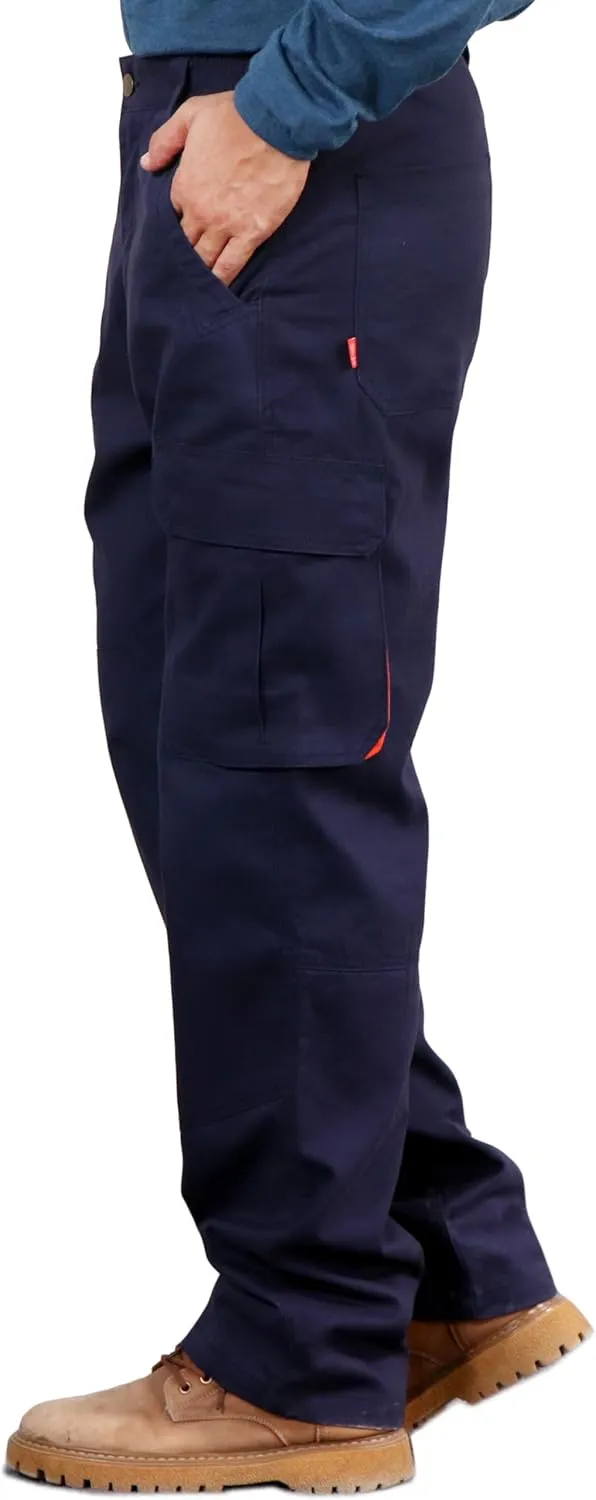 BOCOMAL FR Pants for Men Utility Cargo Pockets Flame Resistant/Fire Retardant Carpenter Water Oil Repellent Finish