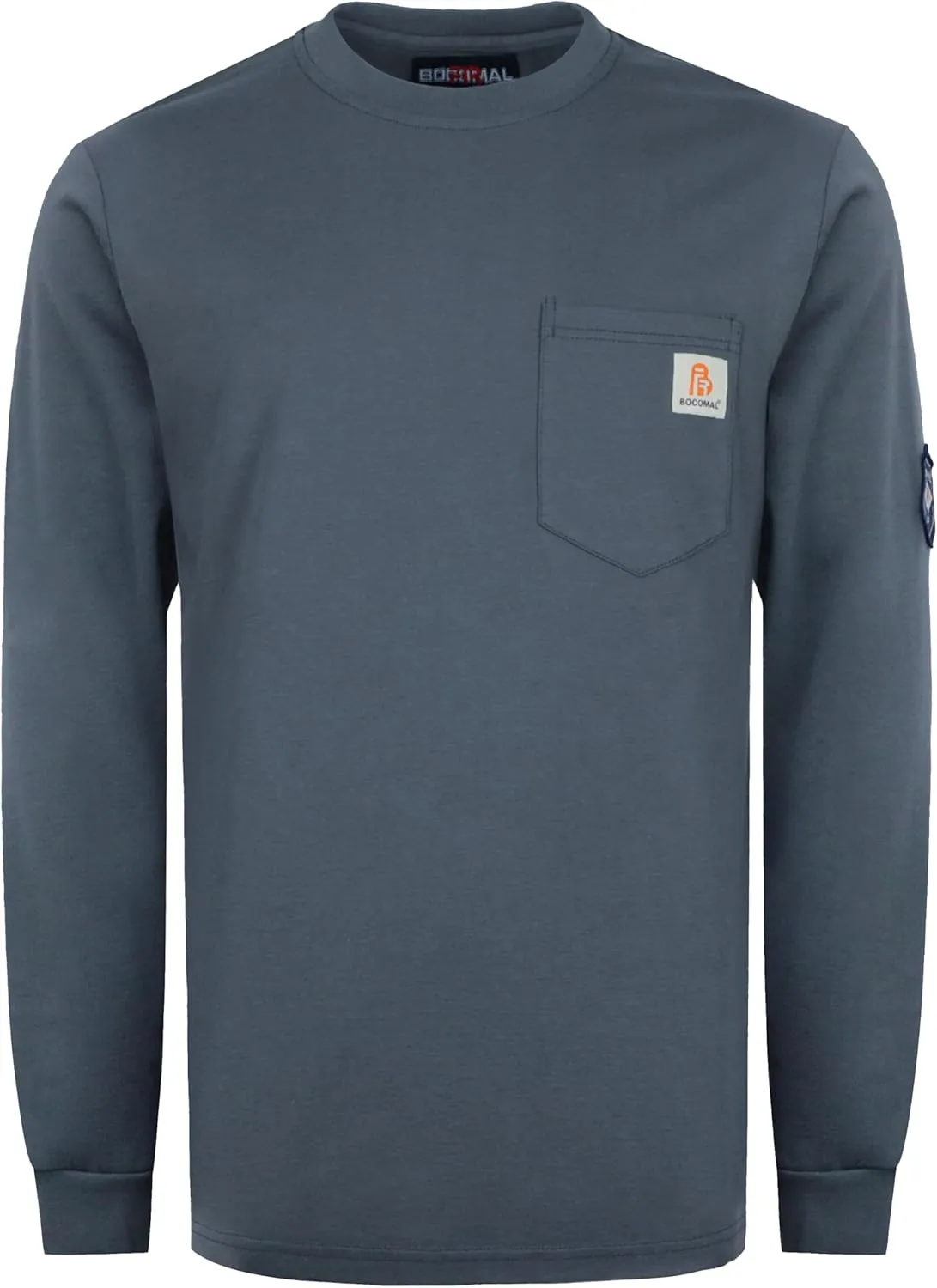 BOCOMAL FR Shirts Lightweight Classic Crew Long Sleeve Fire Resistant Shirt CAT2