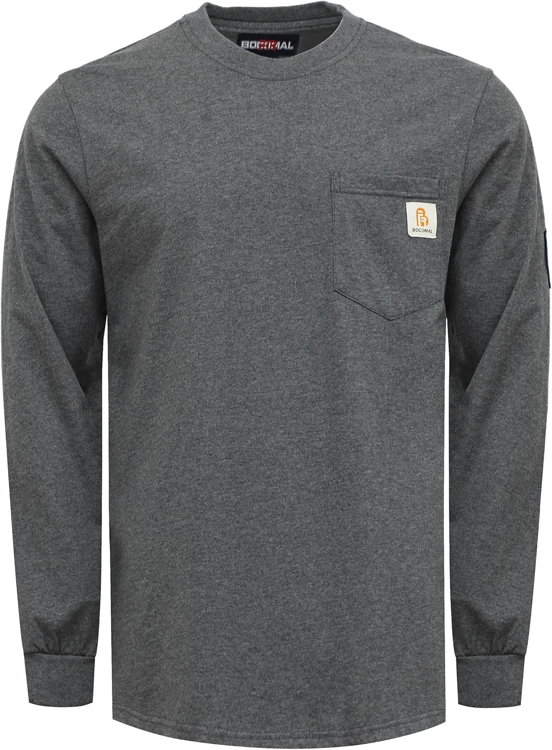 BOCOMAL FR Shirts Lightweight Classic Crew Long Sleeve Fire Resistant Shirt CAT2