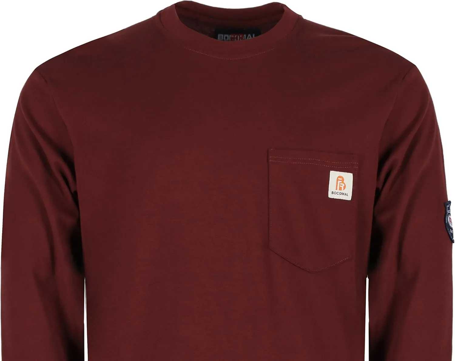 BOCOMAL FR Shirts Lightweight Classic Crew Long Sleeve Fire Resistant Shirt CAT2