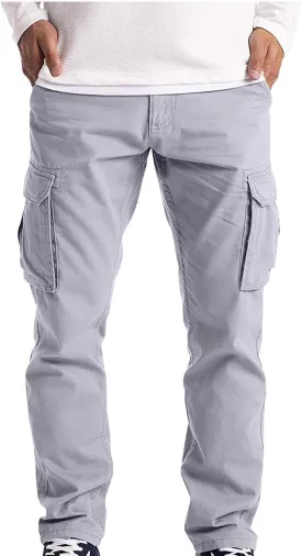 Cargo Pants for Men Slim Fit Straight Leg Stretch Lightweight Casual Travel Work Ripstop Tactical Hiking Cargo Pants