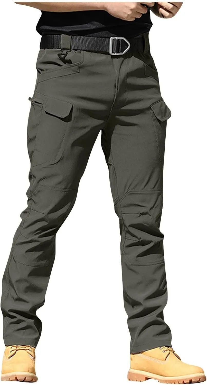 Cargo Pants Men Baggy Ripstop Stretch Pants Multi Pockets Tapered Fit Pants Big and Tall Tactical Trousers Fashion