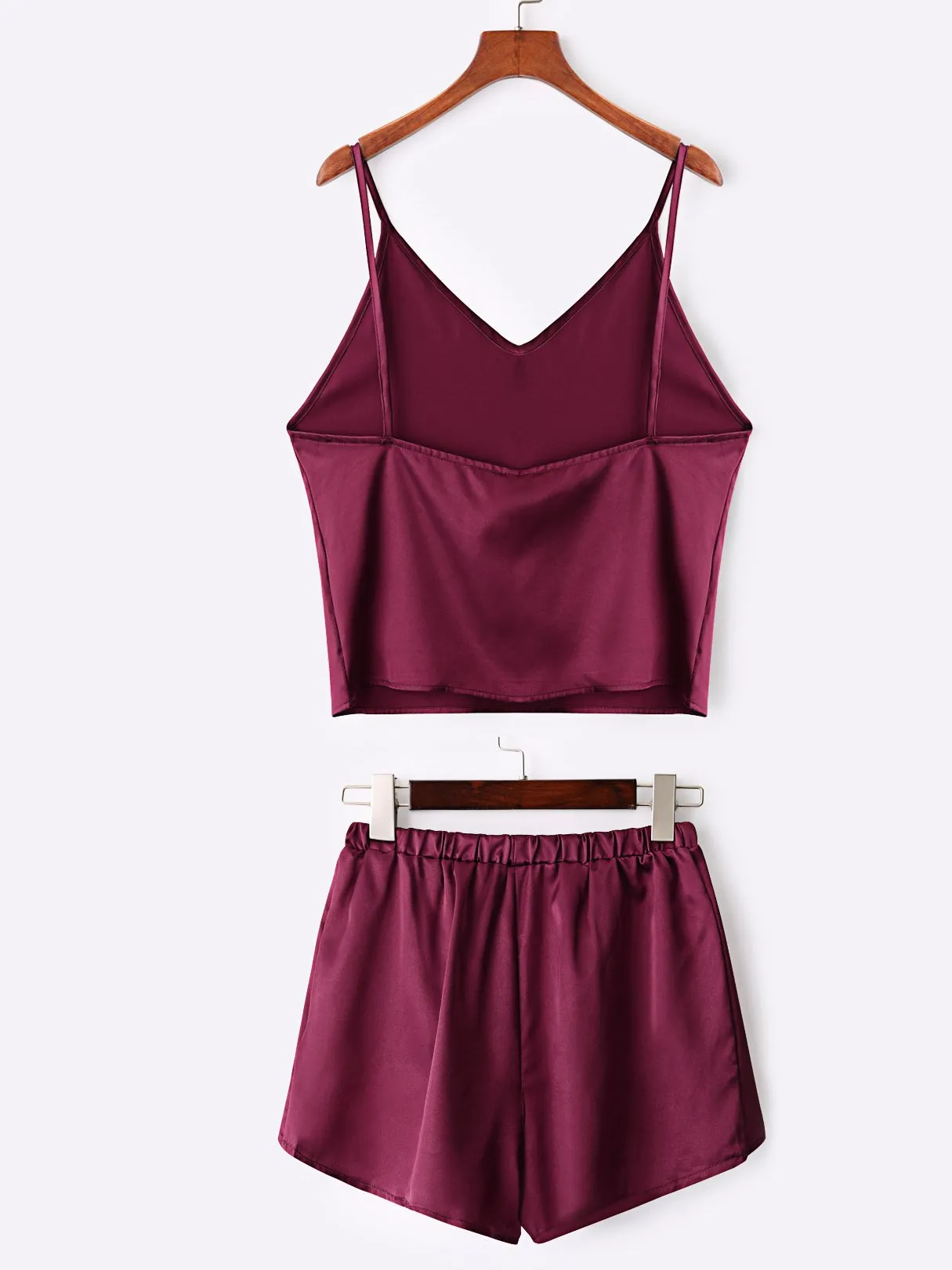 Custom Deep V-Neck Plain Two Piece Outfits