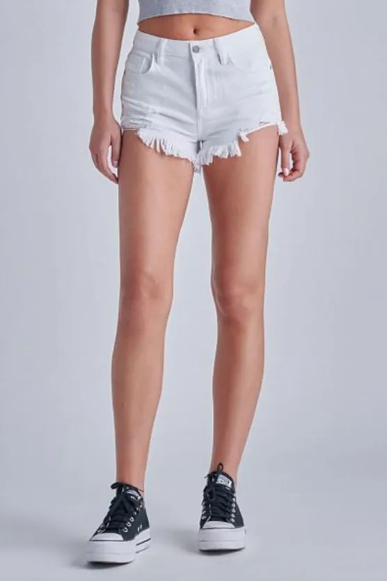 Finn High Rise Distressed Jean Shorts