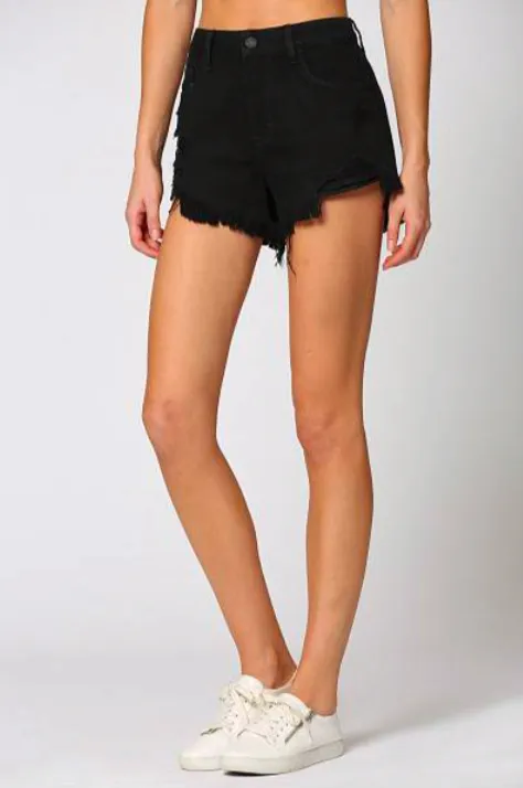 Finn High Rise Distressed Jean Shorts