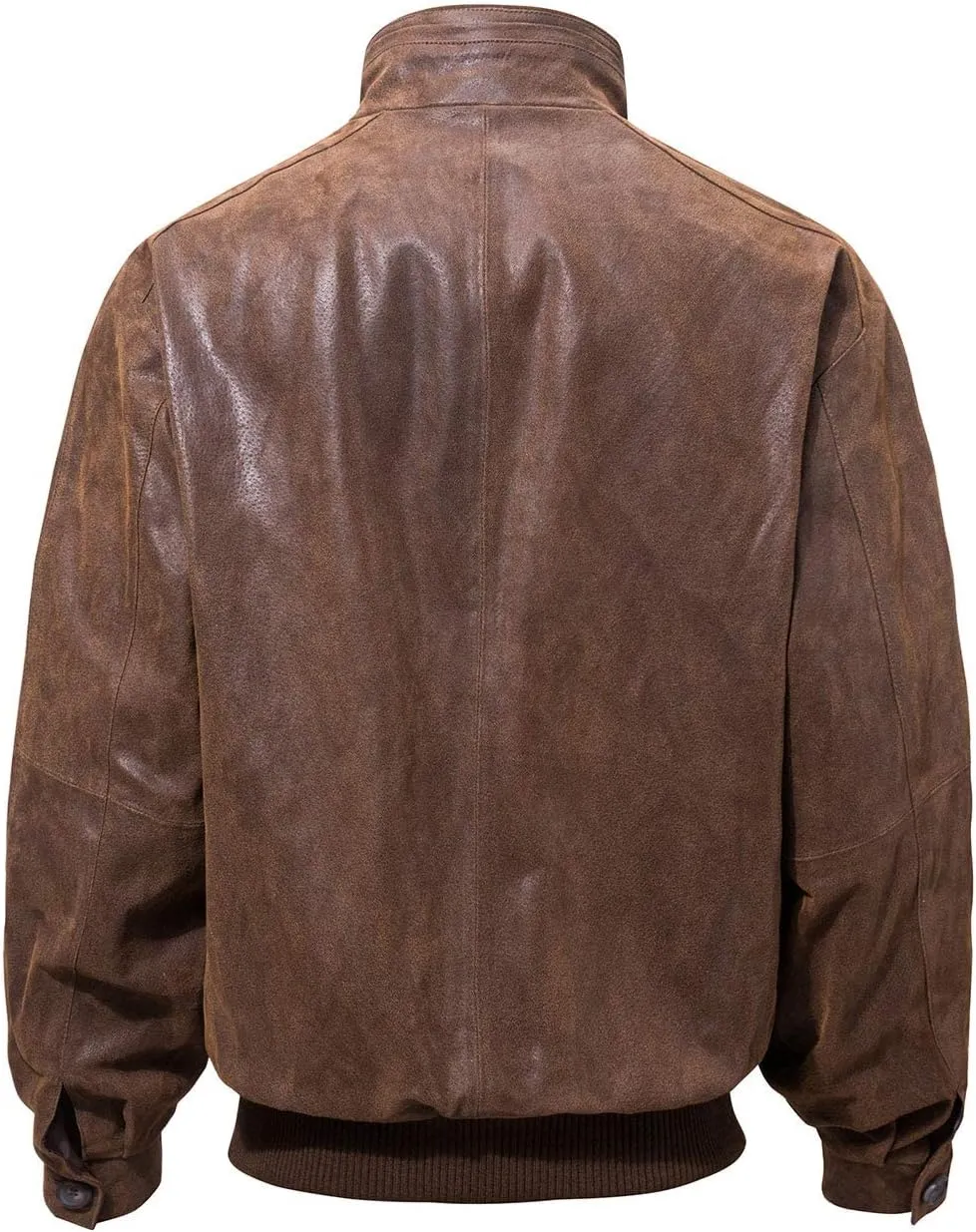 FLAVOR Men's Real Leather Bomber Casual Jacket