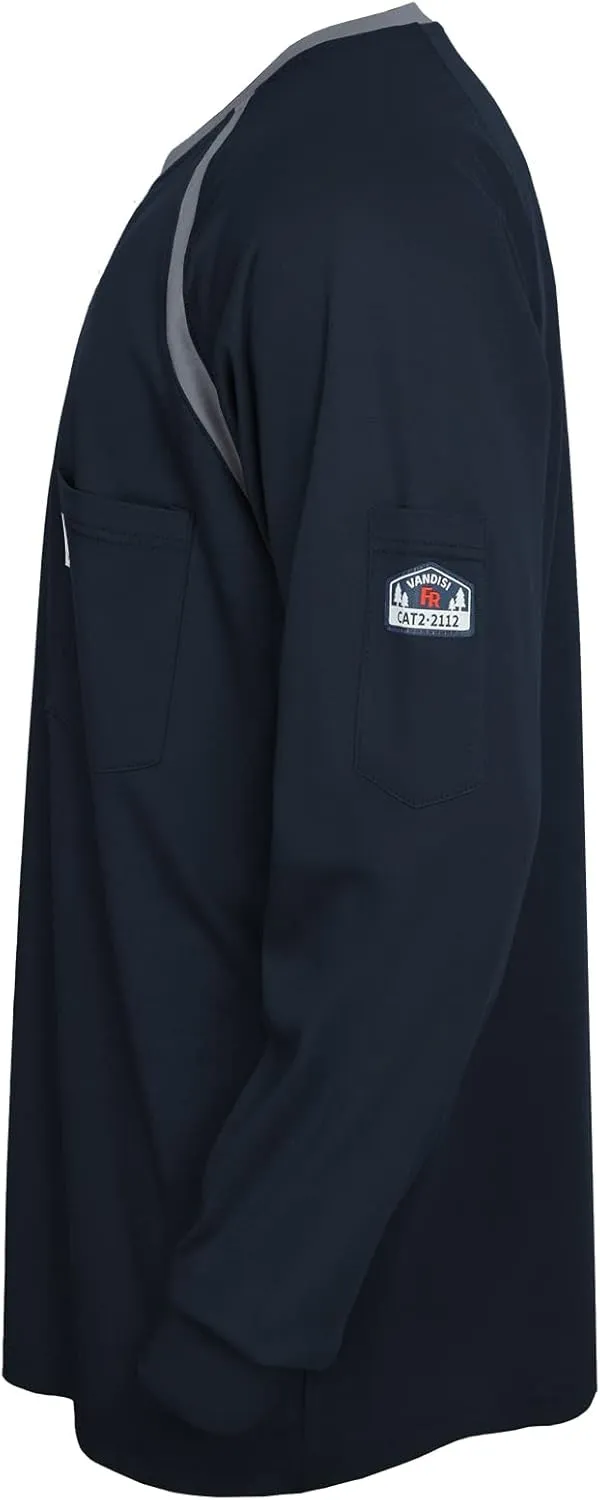 FR Shirts for Men NFPA2112 Flame Resistant Shirts 5.5oz Light Weight Long Sleeve Fire Retardant Shirts