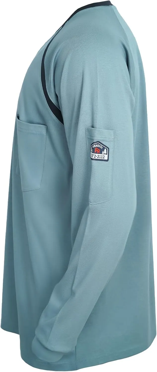 FR Shirts for Men NFPA2112 Flame Resistant Shirts 5.5oz Light Weight Long Sleeve Fire Retardant Shirts