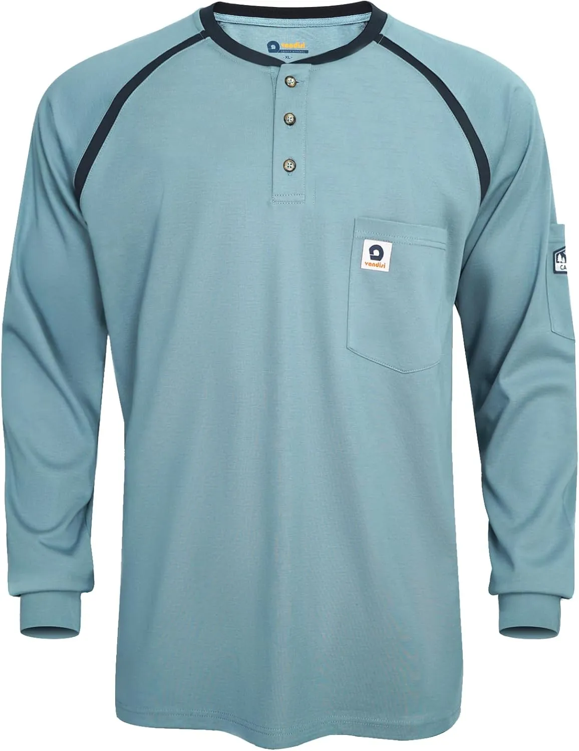 FR Shirts for Men NFPA2112 Flame Resistant Shirts 5.5oz Light Weight Long Sleeve Fire Retardant Shirts