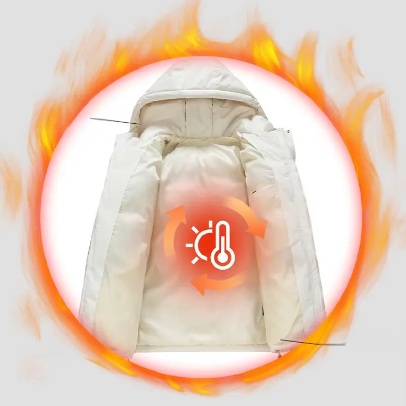 Fravell - Puffer Jacket Heren met Capuchon, Winddicht, Geïsoleerd & Winterklaar
