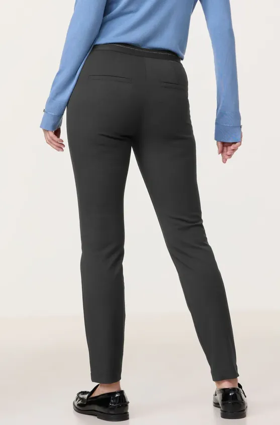 GERRY WEBER<BR>
Slim Fit Trousers<BR>
Black, Navy<BR>
