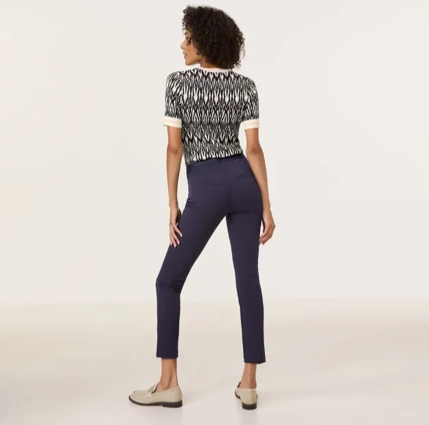 GERRY WEBER<BR>
Slim Fit Trousers<BR>
Black, Navy<BR>