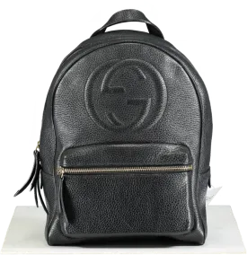 Gucci Black Soho Chain Leather Backpack One Size