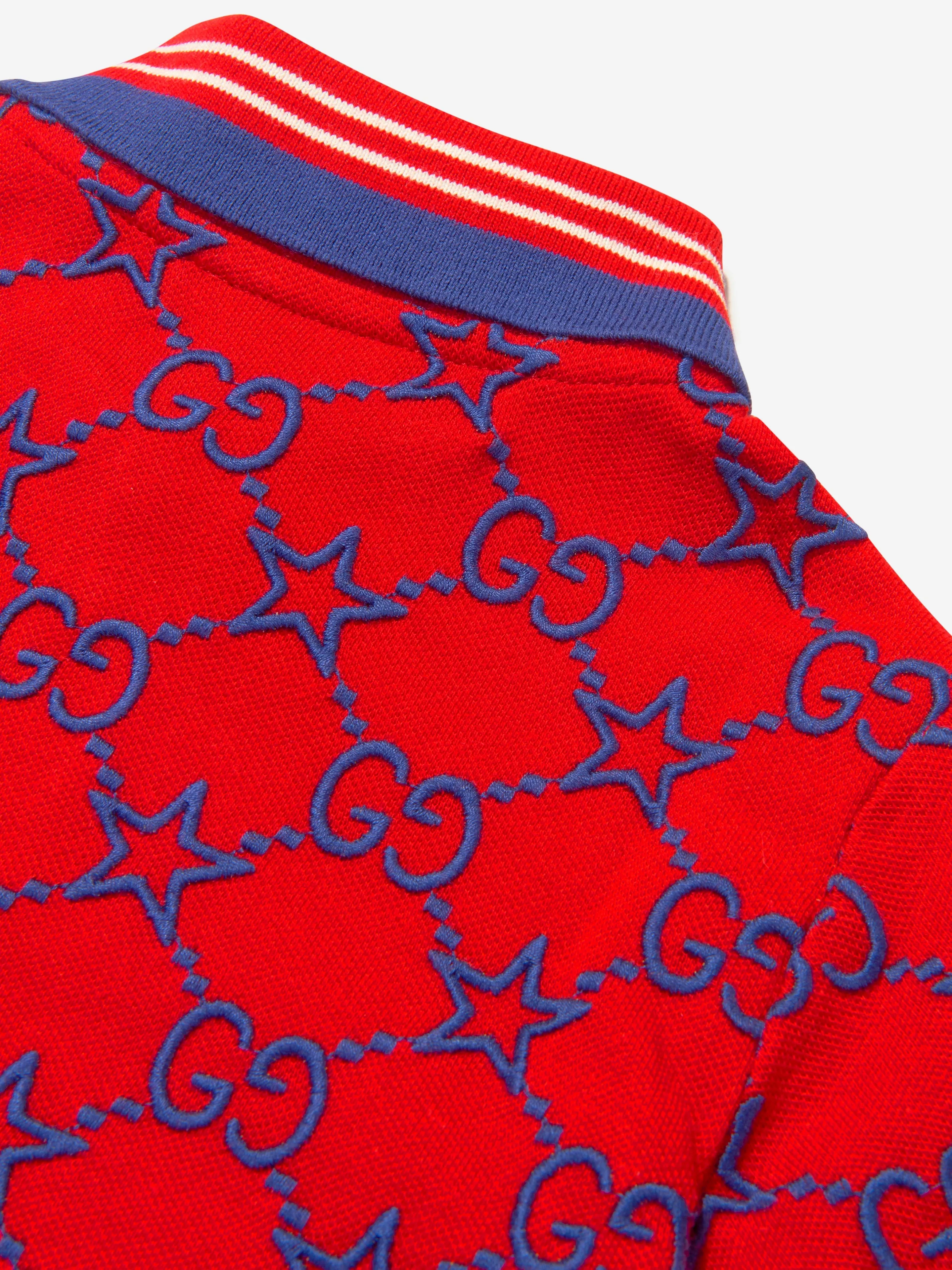 Gucci Boys Cotton GG Polo Shirt