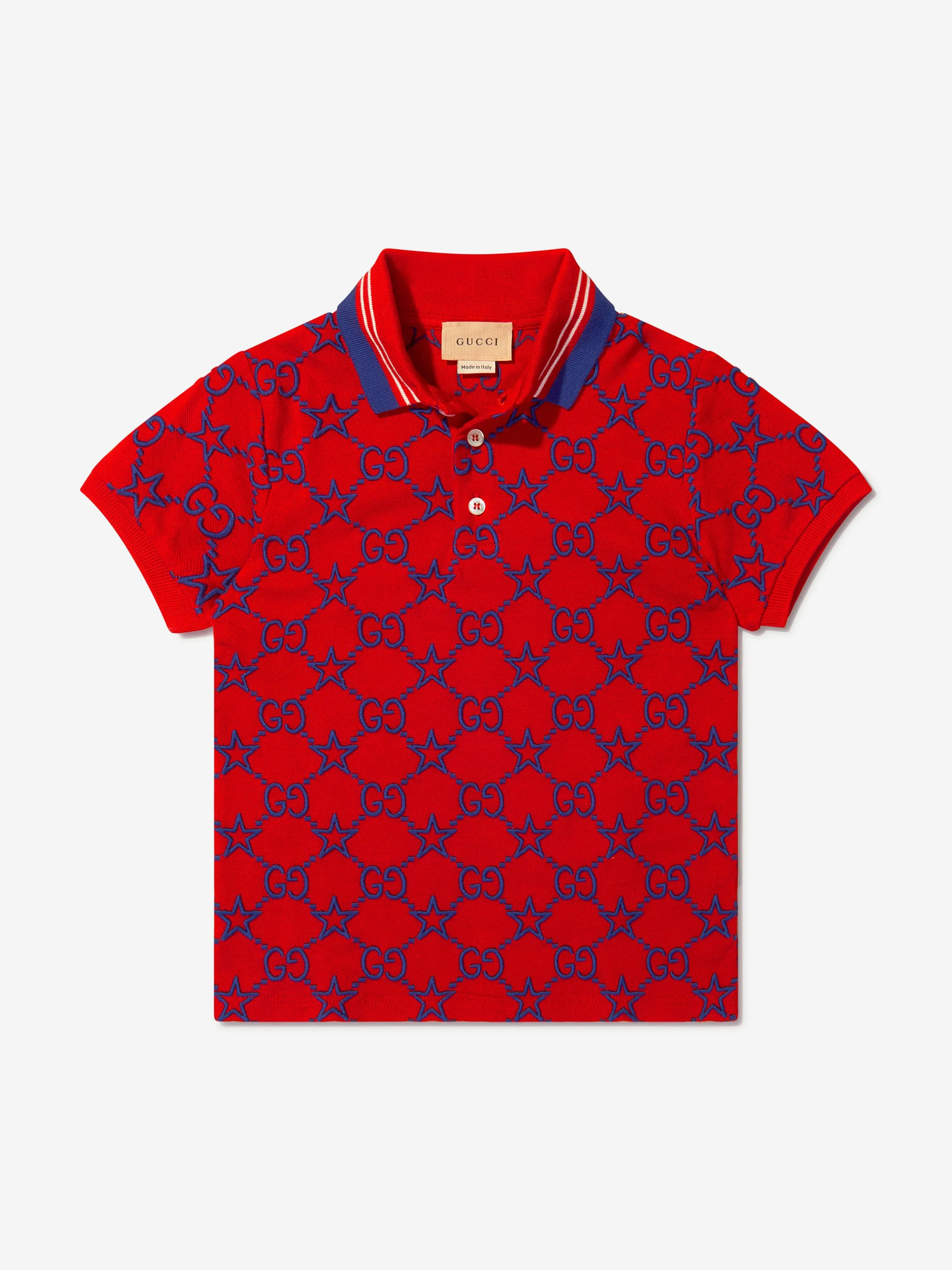 Gucci Boys Cotton GG Polo Shirt