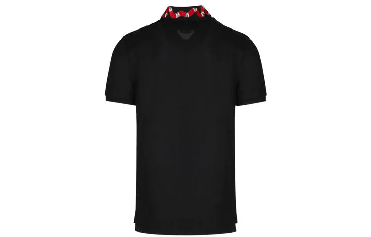 GUCCI Men's Coral Snake Embroidered Polo Shirt Black 408323-X7332-1410