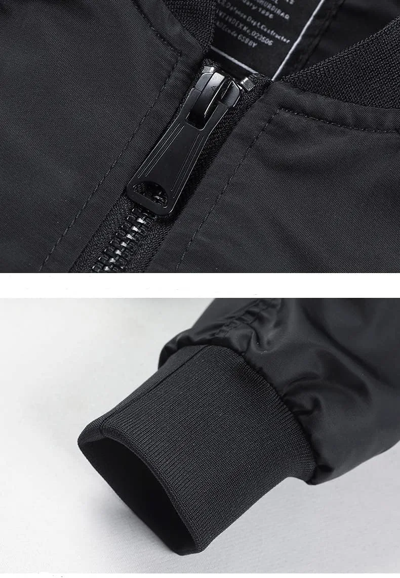 HARGLESMAN Men's Lightweight Warm Bomber Jacket with Zipper Pockets(S-3XL)