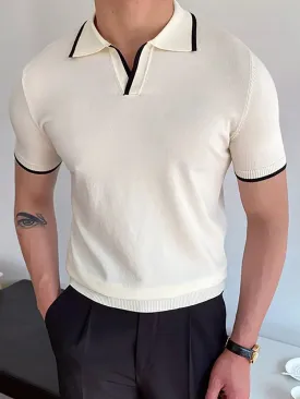 High quality turn down color slim fit classy polo shirt