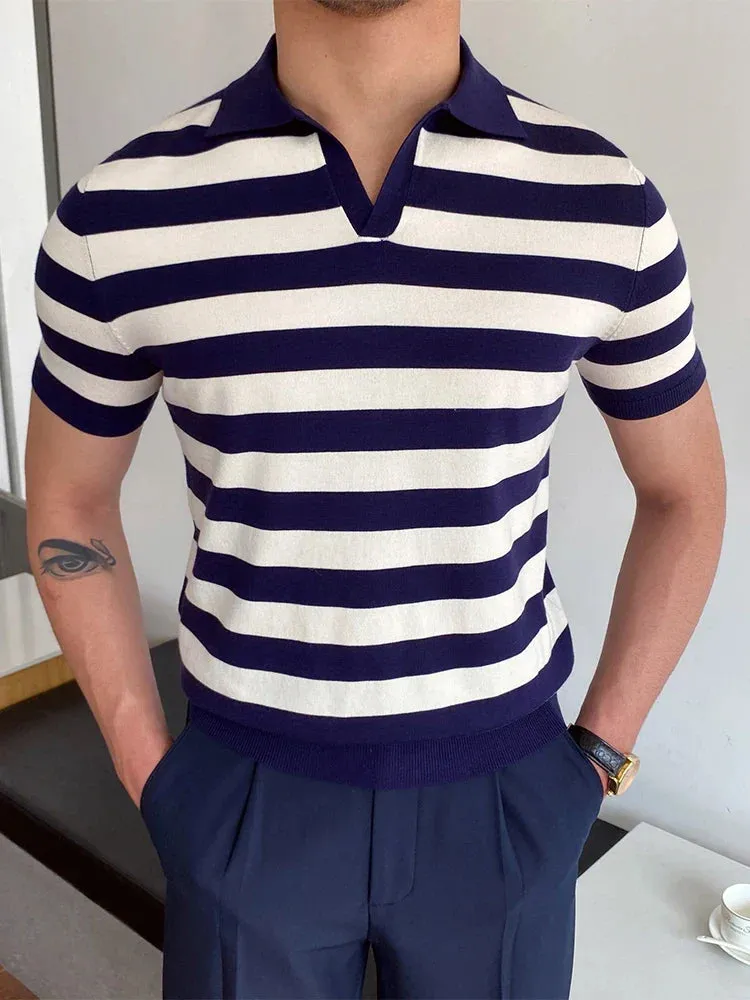 High quality turn down color slim fit classy polo shirt