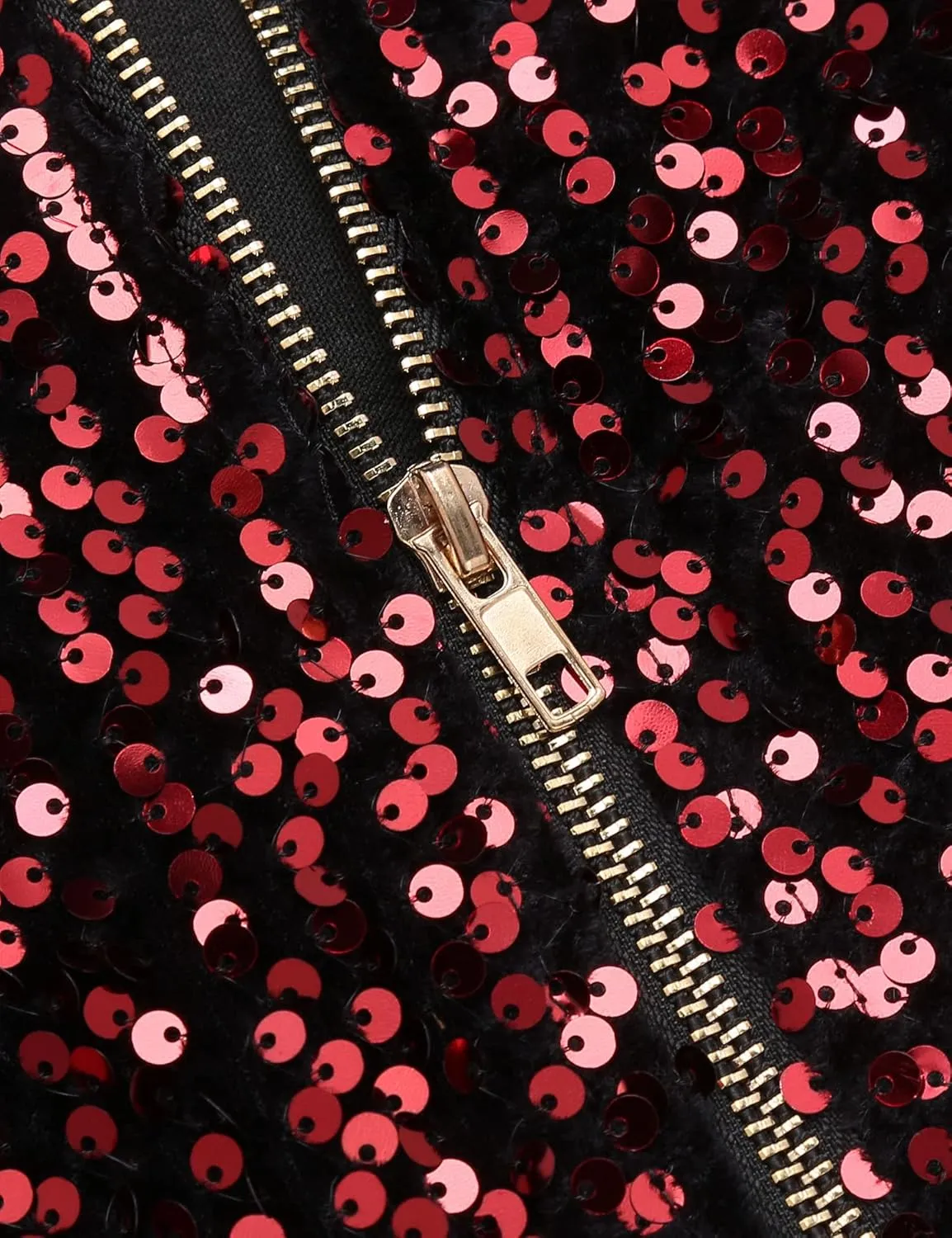 IN'VOLAND Womens Sequin Jacket Plus Size Sparkle Long Sleeve Jackets Front Zip Loose Casual Blazer Bomber Jacket with Pockets