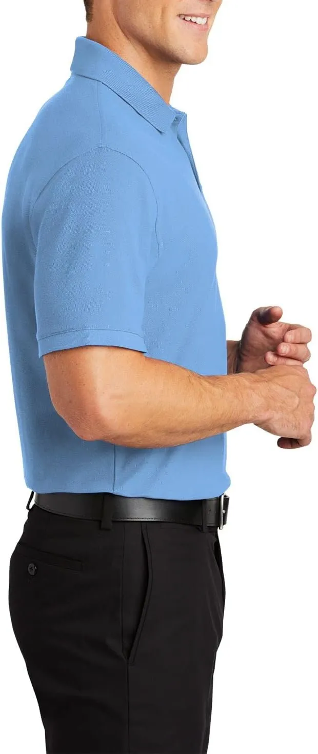 JustBlanks Men Polo Shirts Pique Polo Shirts for Men Short Sleeves 3 Button Performance Polo T Shirt