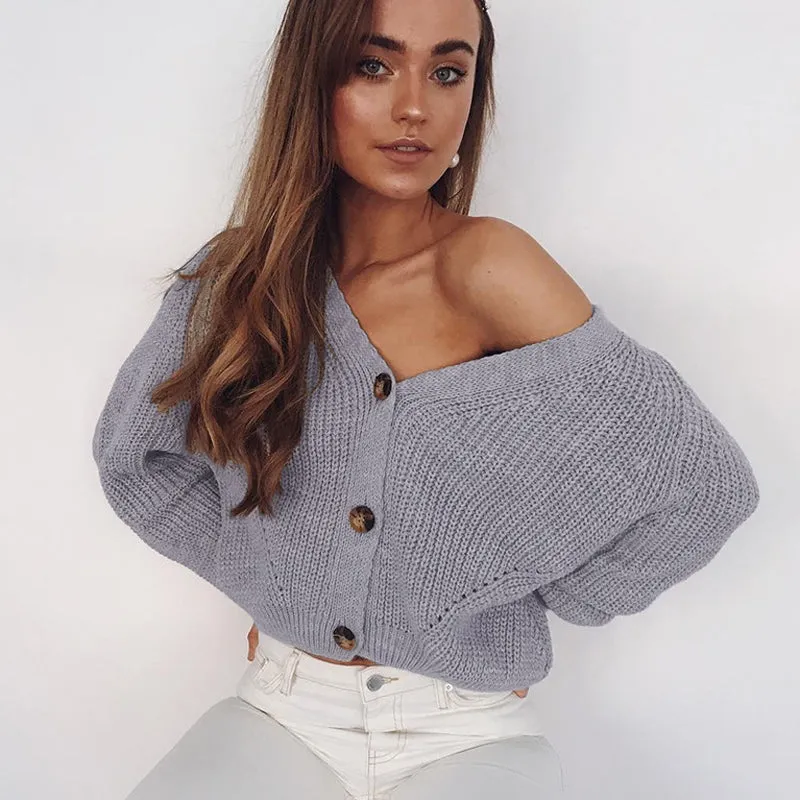 Knitted cardigan sweater