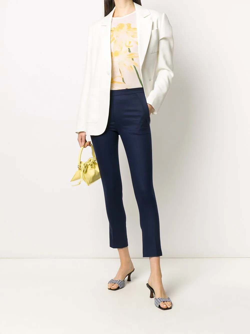 knitted slim-fit trousers