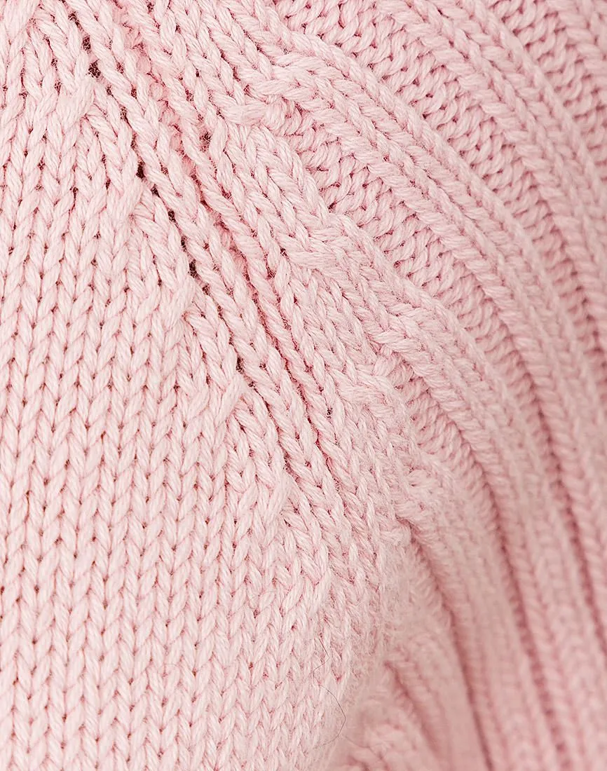 Ladies Ribbed High Neck Full Zip Mid-Length Cardigan
