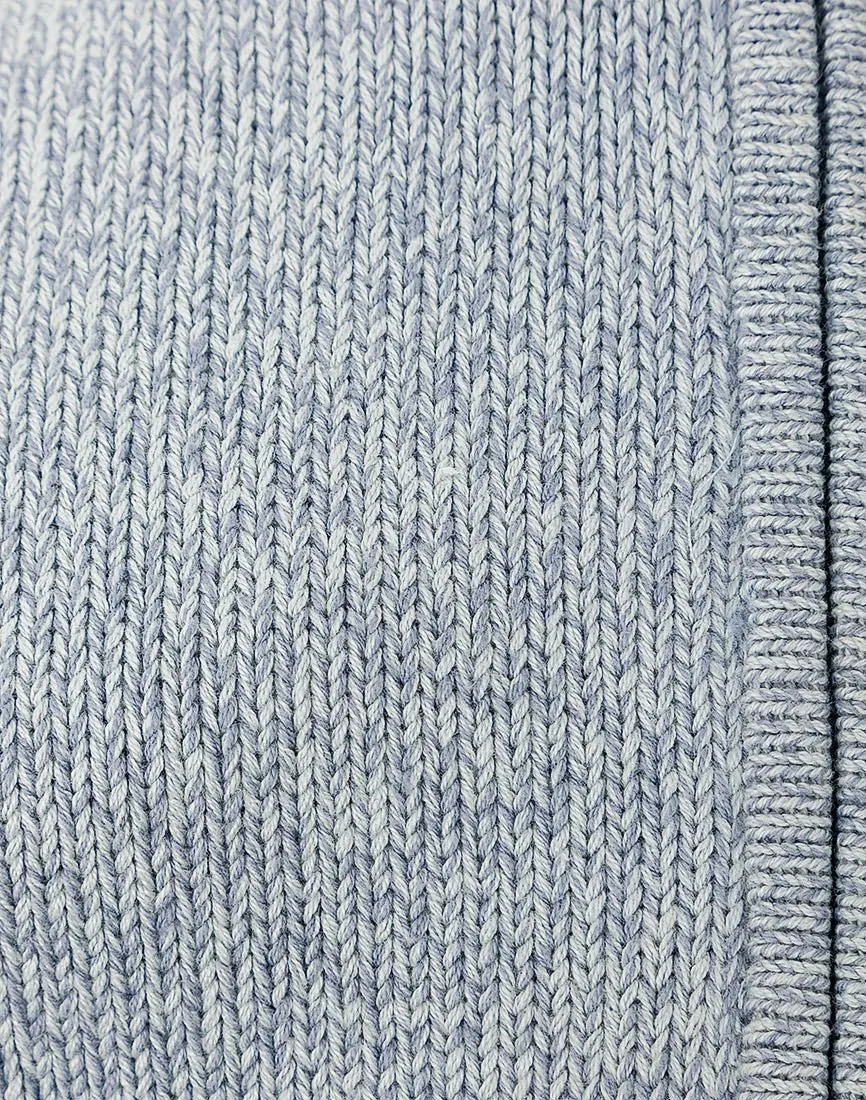 Ladies Ribbed High Neck Full Zip Mid-Length Cardigan
