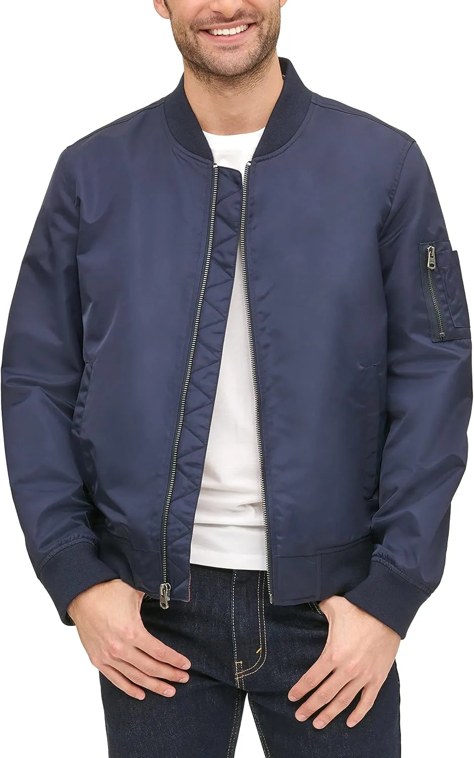 Levi's Men's Flight Satin Unfilled MA-1 Bomber Jacket