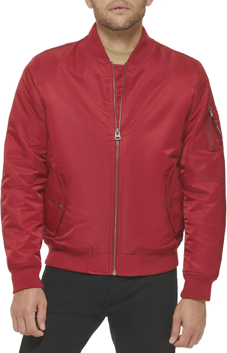 Levi's Men's MA-1 Flight Lightweight Zip-Up Bomber Jacket