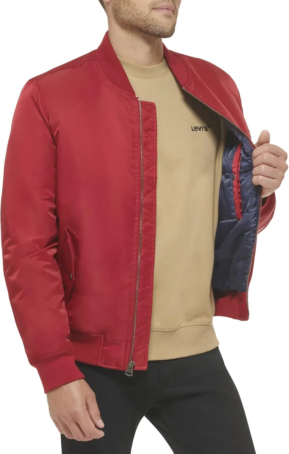 Levi's Men's MA-1 Flight Lightweight Zip-Up Bomber Jacket