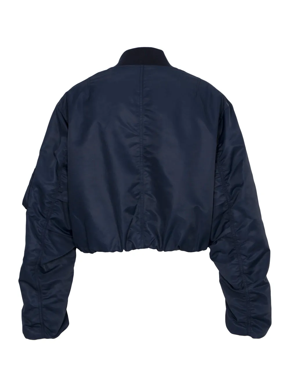 Maggie Cropped Nylon Bomber Salute