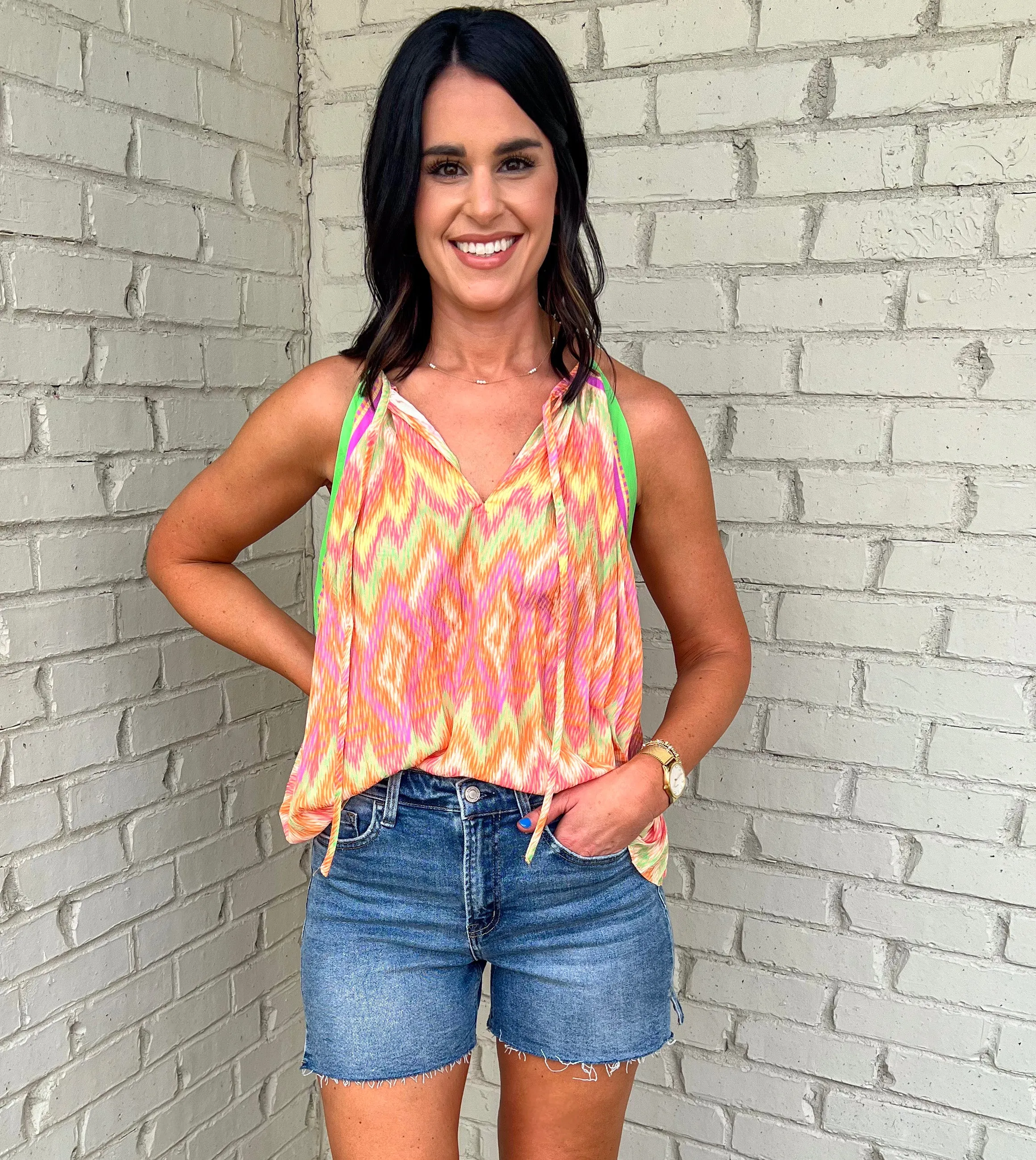 MAKE IT WORK DENIM CUT OFF SHORTS
