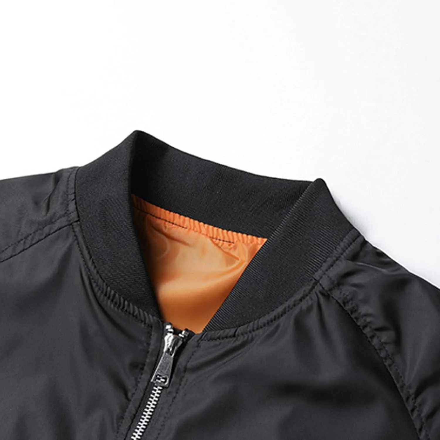 Men's Bomber JacketCausal Oversized Winter Bomber Jacket Men Warm Big and Tall Elastic Cuff Windproof Quilted Jacket
