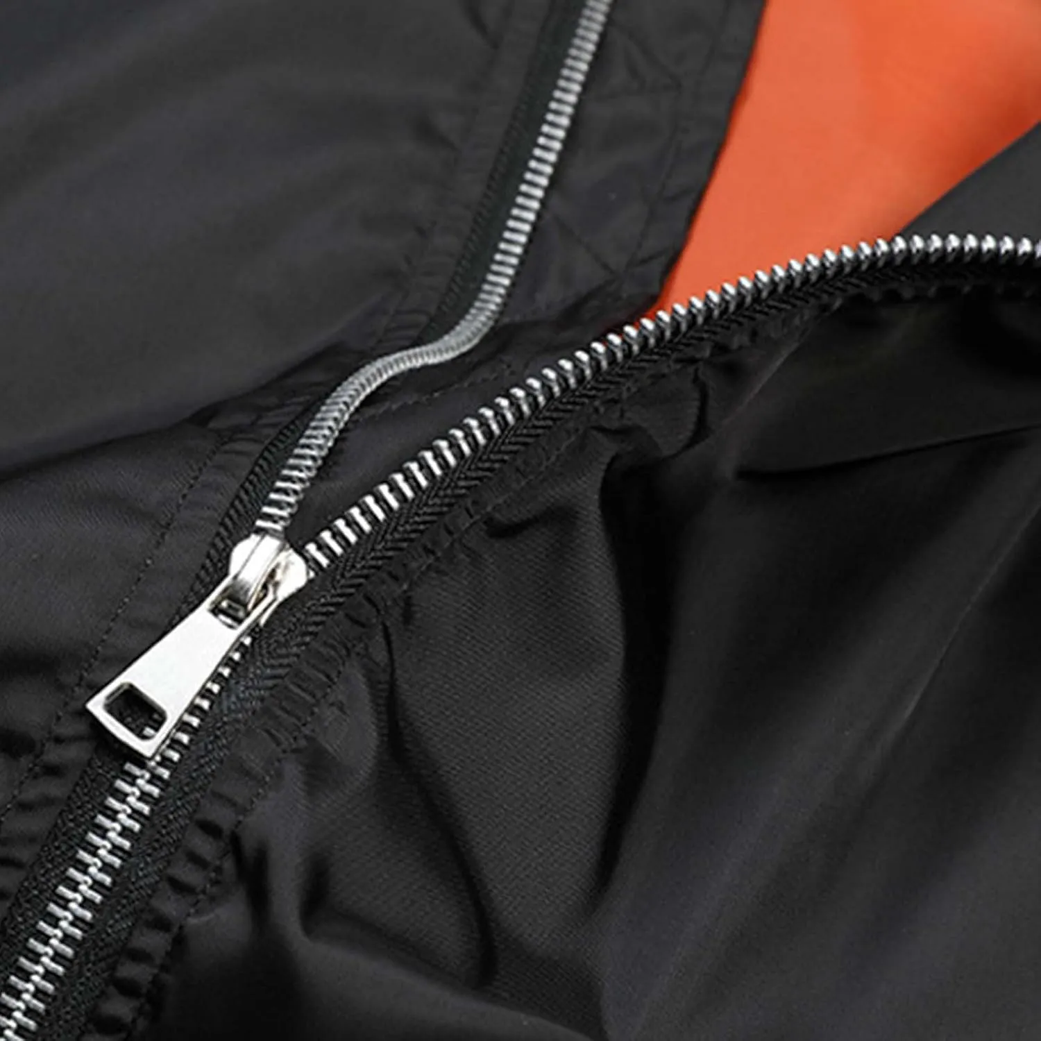 Men's Bomber JacketCausal Oversized Winter Bomber Jacket Men Warm Big and Tall Elastic Cuff Windproof Quilted Jacket
