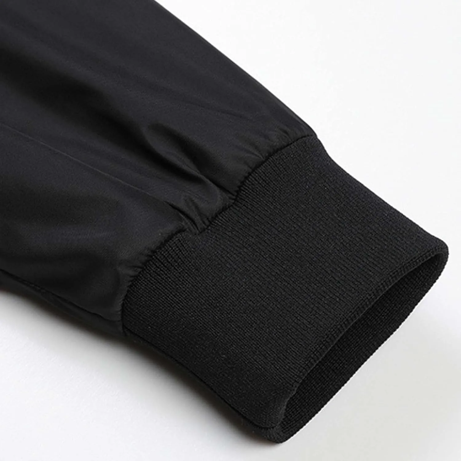 Men's Bomber JacketCausal Oversized Winter Bomber Jacket Men Warm Big and Tall Elastic Cuff Windproof Quilted Jacket
