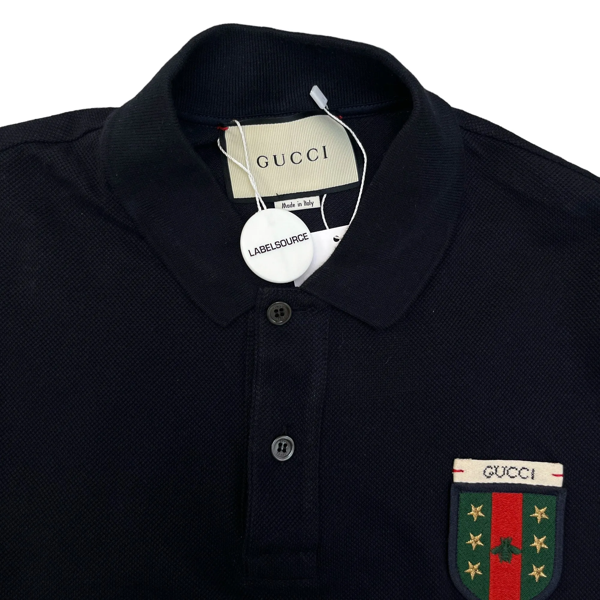 Men's Crest Logo Polo Shirt Navy Size S