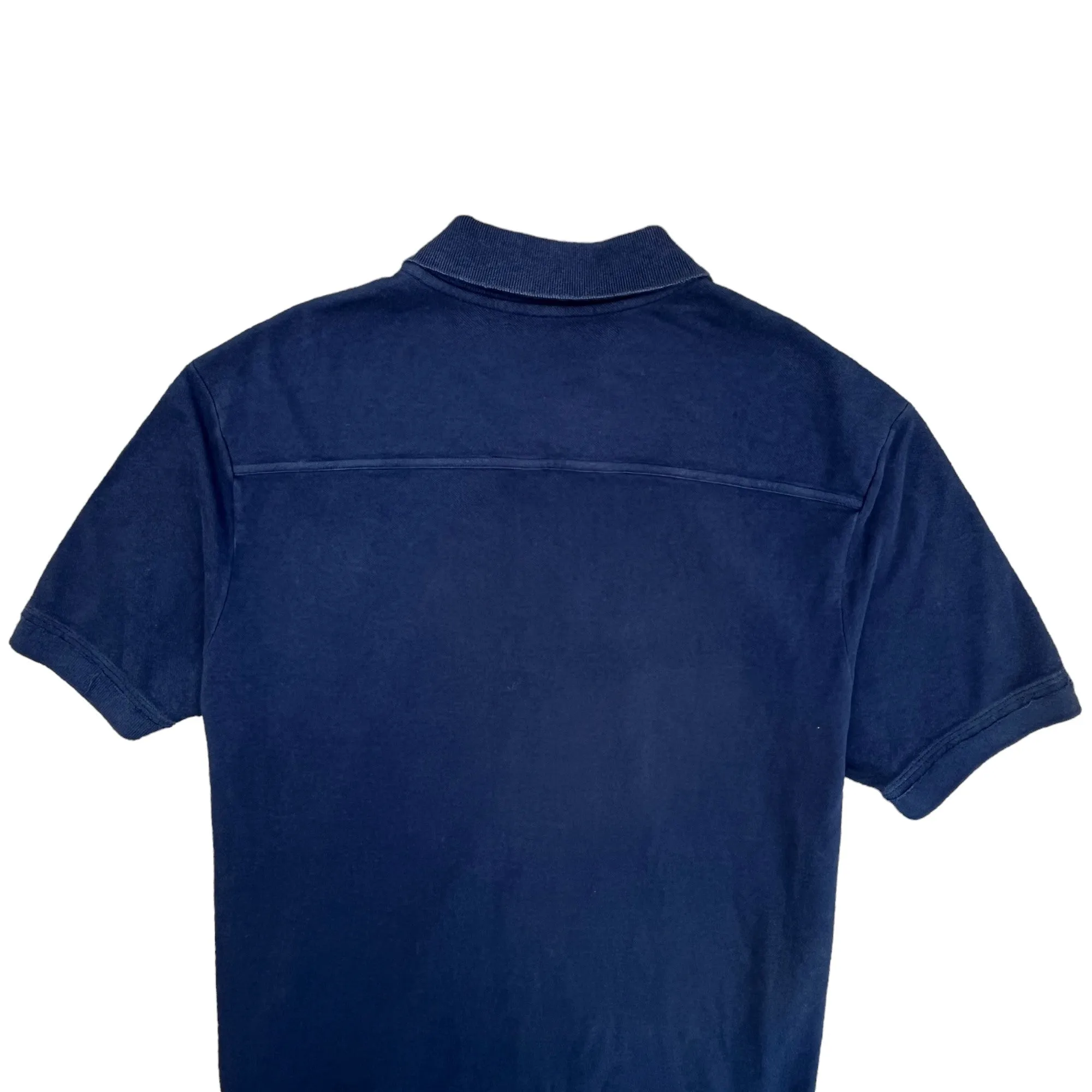 Men's Embroidered Logo Polo Shirt Navy Size S